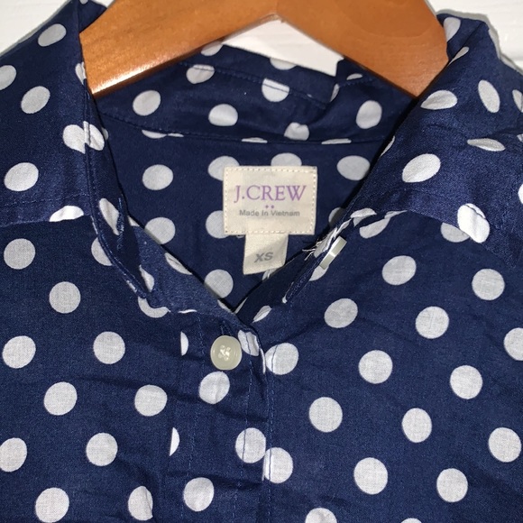 J. Crew Polka Dot (Front Tie-up) Shirt - Picture 4 of 8